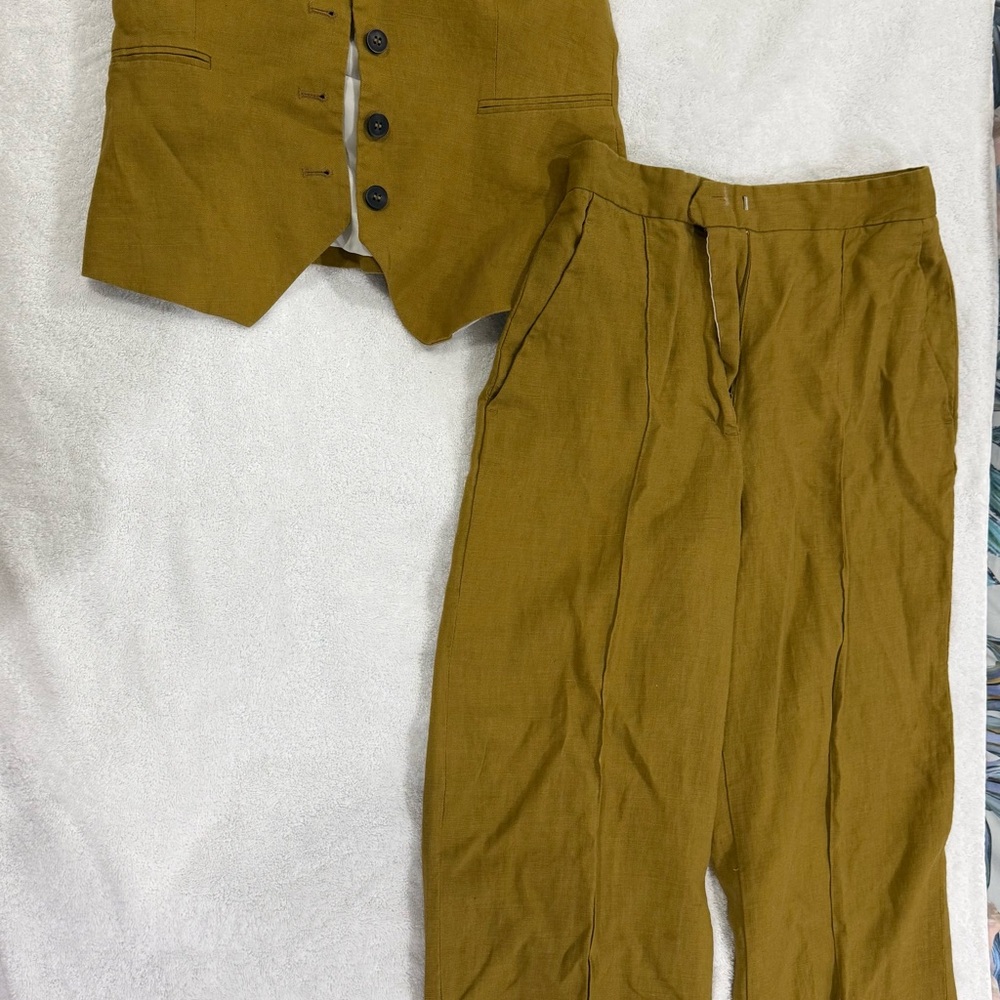 Zara Brown Blazer & Pants Set